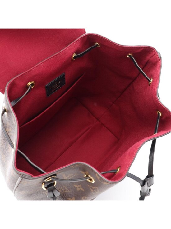Louis Vuitton Backpack Montsouris NM PM Monogram Noir Canvas Leather main image 9
